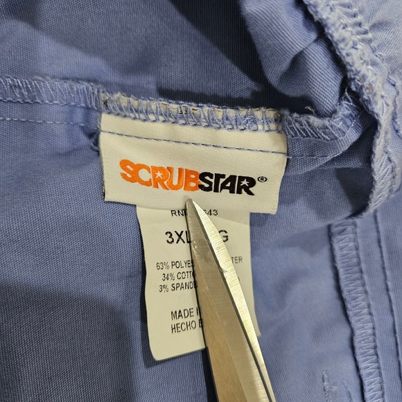 2 Piece Scrub Star 3XL Light Blue Scrub Set - Picture 9 of 11